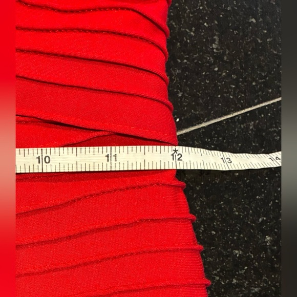 Tadashi Shoji Red Pintuck Eyelet Evening Prom Opera-Ball dress Red SZ. PXS. NWOT - Picture 9 of 16